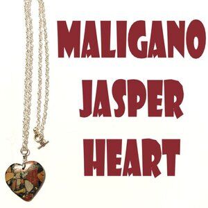 Maligano Jasper Heart Pendant Necklace – Love & Transformation